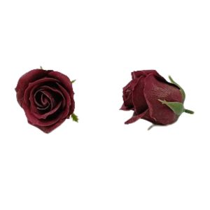 Antik bordó szappanrózsa fej (6x6 cm)