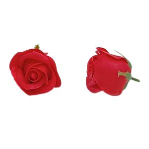 Piros szappanrózsa fej (6x6 cm)